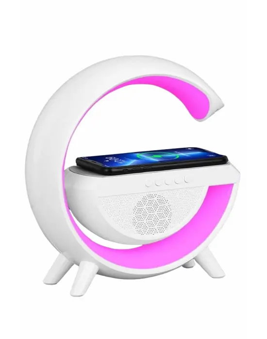Bluetooth Hoparlör G Şekli Atmosfer Akıllı Rgb Lamba Wireless Kablosuz Şarj
