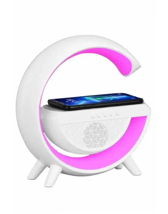 Bluetooth Hoparlör G Şekli Atmosfer Akıllı Rgb Lamba Wireless Kablosuz Şarj