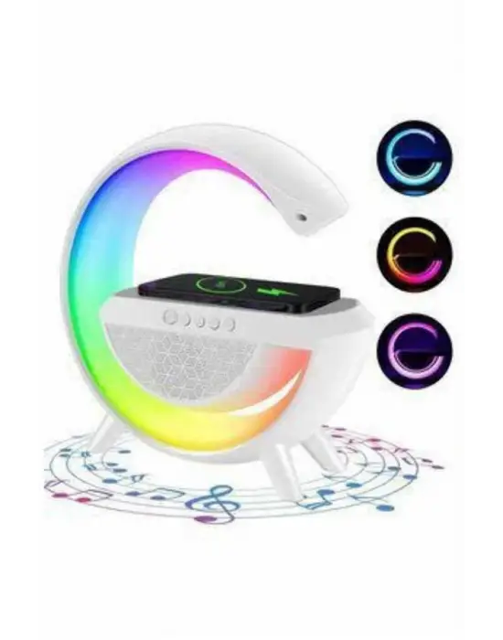 Bluetooth Hoparlör G Şekli Atmosfer Akıllı Rgb Lamba Wireless Kablosuz Şarj