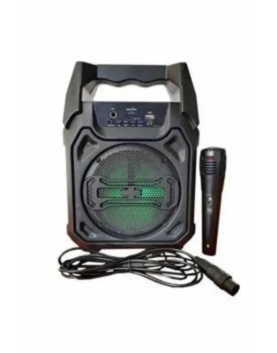 Bluetooth Hoparlör Led Işıklı Taşınabilir Kablosuz Speaker Uzun Pil Ömrü