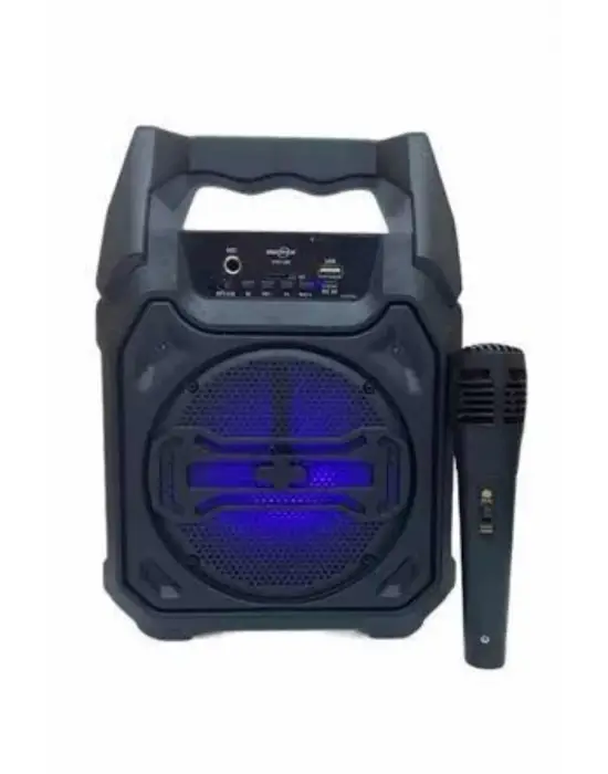 Bluetooth Hoparlör Led Işıklı Taşınabilir Kablosuz Speaker Uzun Pil Ömrü