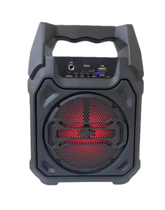 Bluetooth Hoparlör Led Işıklı Taşınabilir Kablosuz Speaker Uzun Pil Ömrü