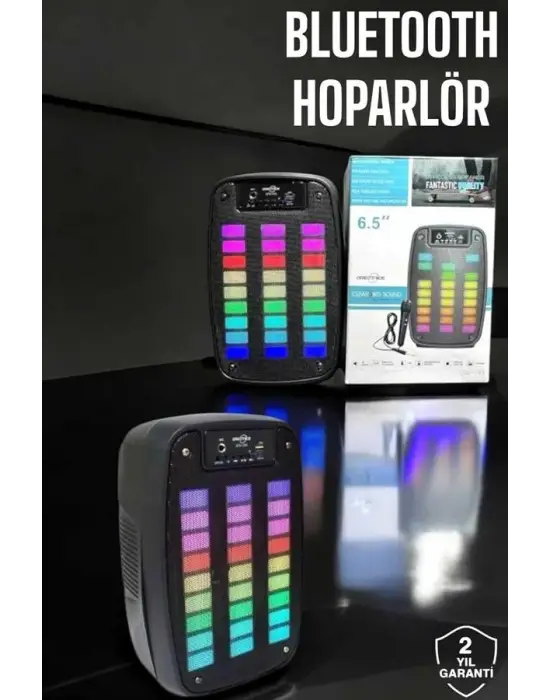 Bluetooth  Hoparlör Mikrofonlu Speaker Taşınabilir Şarjlı