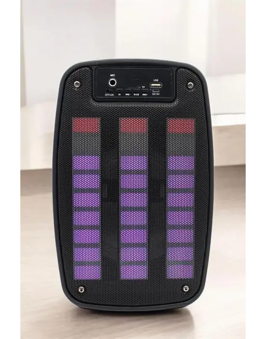Bluetooth  Hoparlör Mikrofonlu Speaker Taşınabilir Şarjlı