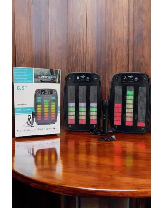 Bluetooth  Hoparlör Mikrofonlu Speaker Taşınabilir Şarjlı