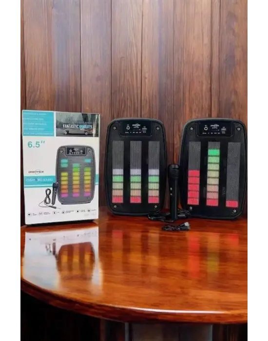 Bluetooth  Hoparlör Mikrofonlu Speaker Taşınabilir Şarjlı