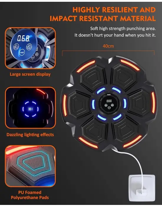 Bluetooth Hoparlör Özellikli Duvar Boks Makinesı  9 Mod Seviye Ayarlı  Müzikli Boks Makinesı