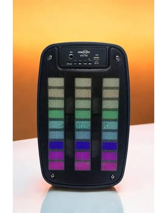 Bluetooth Hoparlör Rgb Işıklı Usb Sd Kart Girişli Taşınabilir
