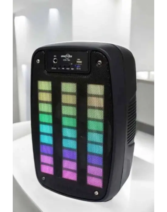 Bluetooth Hoparlör Rgb Işıklı Usb Sd Kart Girişli Taşınabilir