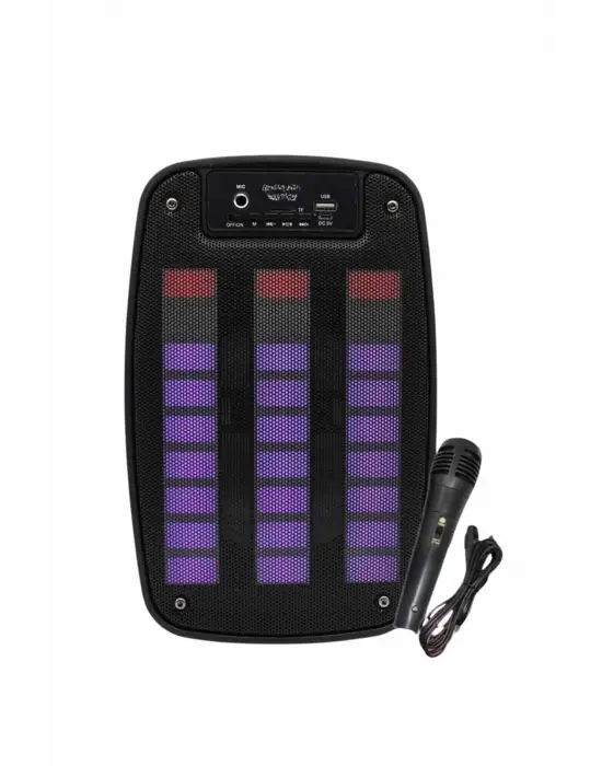 Bluetooth Hoparlör Taşınabilir Şarjlı Işıklı Büyük Boy Yüksek Ses Kaliteli