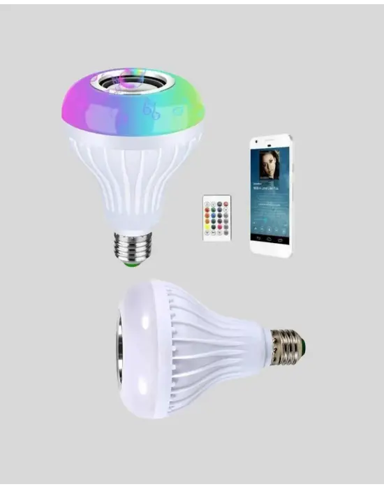 Bluetooth Hoparlörlü Led Ampul – 12w Enerji Tasarruflu