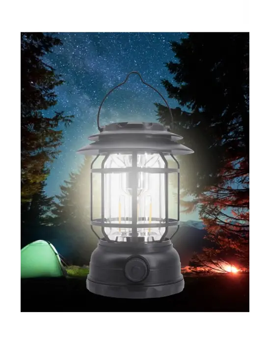 Omarı Bluetooth Müzik ile Usb Şarjlı Led Kamp Lambası