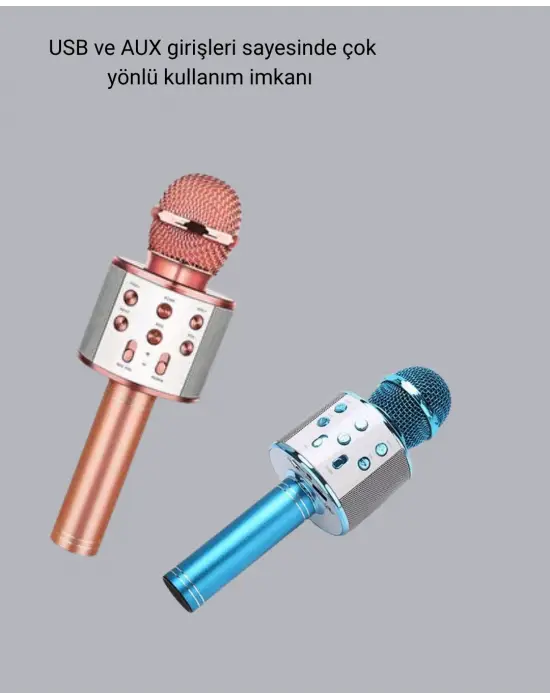 Bluetooth Karaoke Mikrofon – Yüksek Ses Kalitesi, Yankı Efektli, Uzun Ömürlü Pil