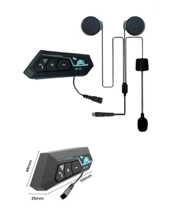 Bluetooth Kask Kulaklığı Intercom 5.0 Bluetooth Android Ve İos Uyumlu