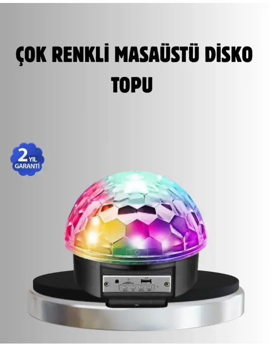 Bluetooth Kontrollü Masaüstü Disko Topu Işığı – Renkli Led Işık Gösterisi Ve Uzaktan Kumanda