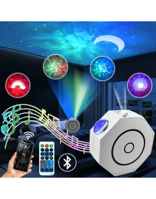 Bluetooth Özellikli Anason Projektör Gece Lambası