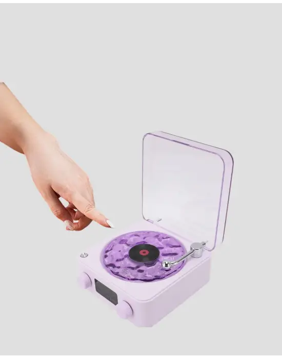 Bluetooth Retro Pikap Hoparlör 360 Derece Ses Projektörlü Gece Lambası Çok Fonksiyonlu