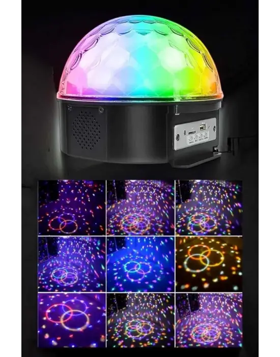 Bluetooth Ve Uzaktan Kumandalı Çok Renkli Masaüstü Disko Topu
