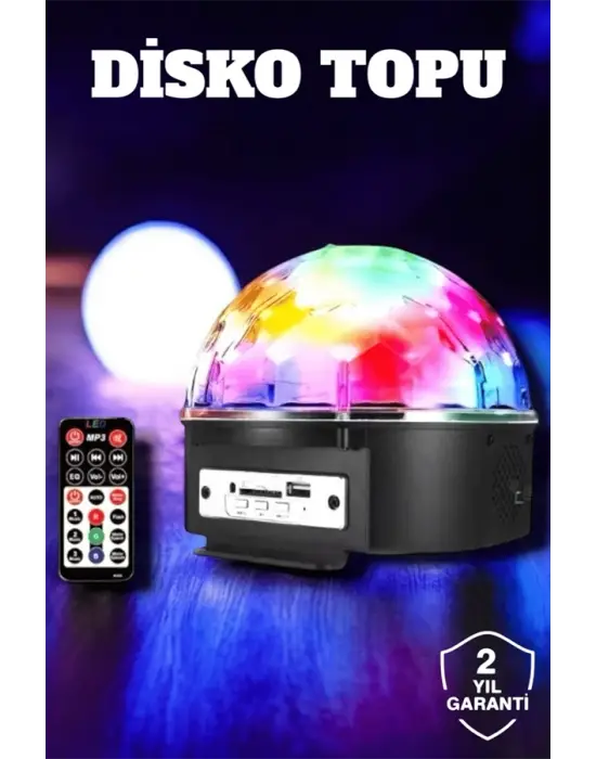 Bluetooth Ve Uzaktan Kumandalı Çok Renkli Masaüstü Disko Topu
