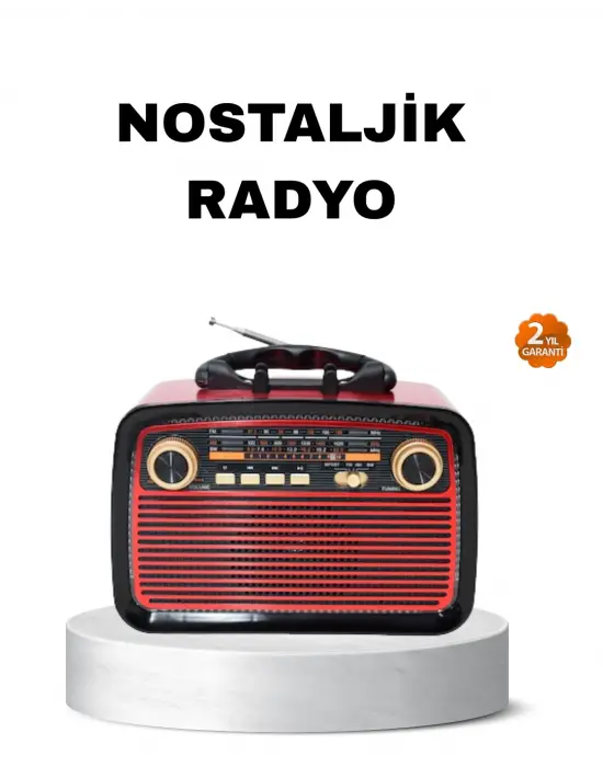 Bluetooth’lu Led Işıklı Nostaljik Müzik Kutusu – Ahşap Dokulu, Vintage Tasarım Ve Yüksek Ses Kalitesi