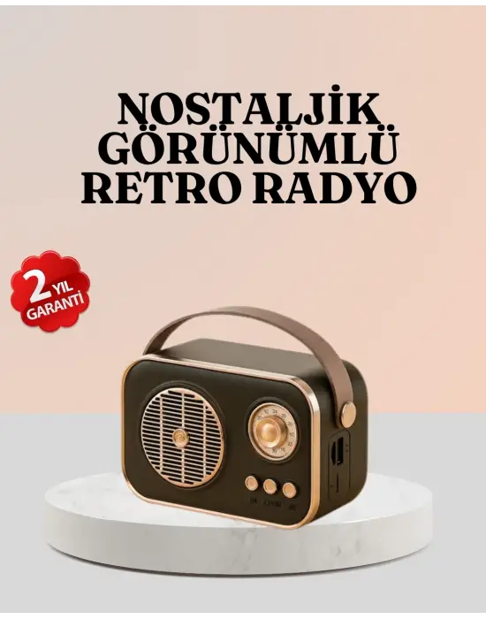 Bluetooth’lu Retro Radyo – Fm Destekli Nostaljik Hoparlör