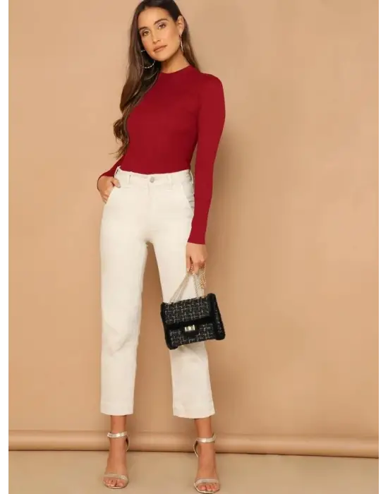 Omarı Çiçek Desenli Yumuşak Dokulu Bluz