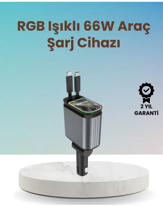 Bmw, Mercedes, Audi, Volkswagen Araçlar İçin 4’ü 1 Arada Hızlı Şarj Cihazı