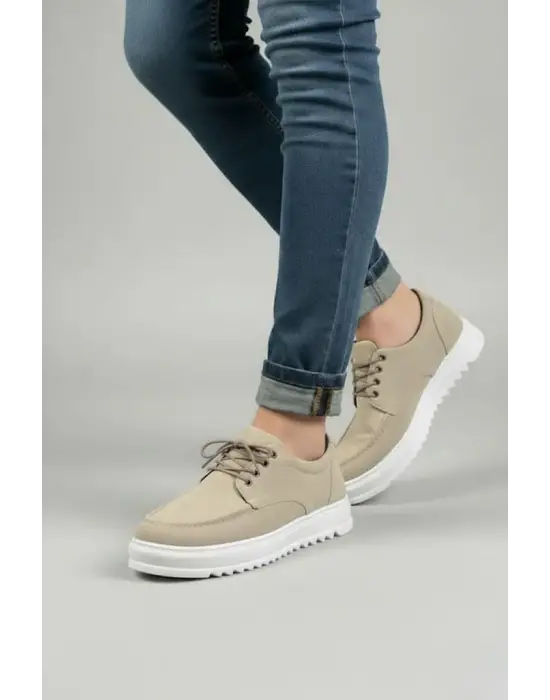 BN-T12x Arts Bağcıklı Süet Erkek Günlük Spor Klasik Ayakkabı SBT - Krem