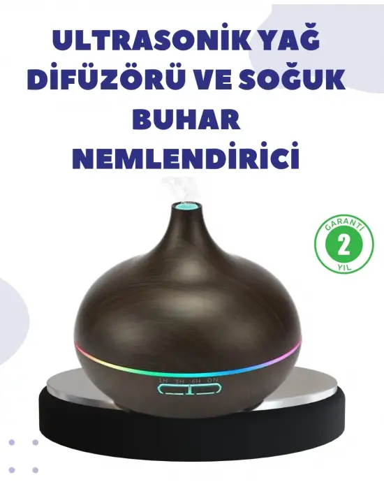 Bn01 Uçucu Yağ Uyumlu Renkli Led Işıklı Nemlendirici