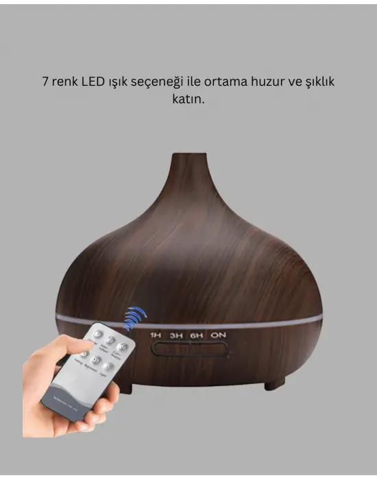 Bn01 Uçucu Yağ Uyumlu Renkli Led Işıklı Nemlendirici