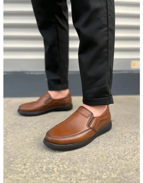 Omarı Kahverengi Cilt Erkek Günlük Ayakkabı - Şık ve Klasik Stil