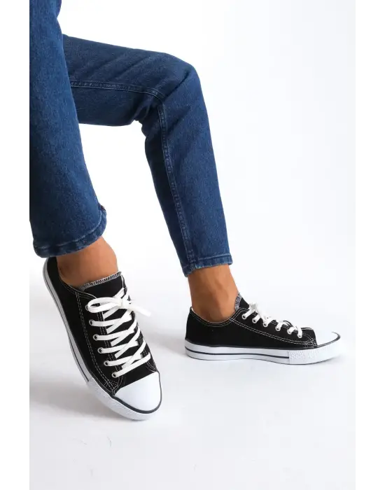 Omarı Keten Erkek Günlük Spor Ayakkabı - Siyah