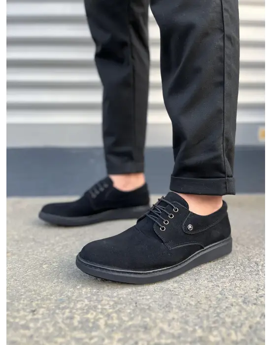 Omarı Siyah Bağcıklı Klasik Erkek Günlük Ayakkabı
