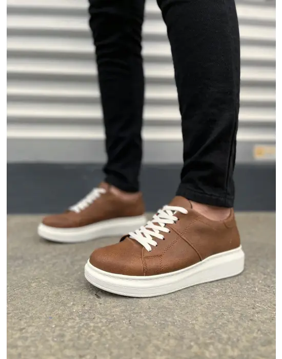 Omarı Şık Taba Renkli Günlük Spor Ayakkabı