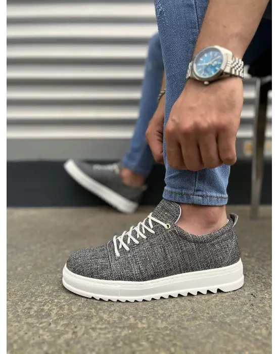 Omarı Cool Gri Keten Erkek Spor Ayakkabı