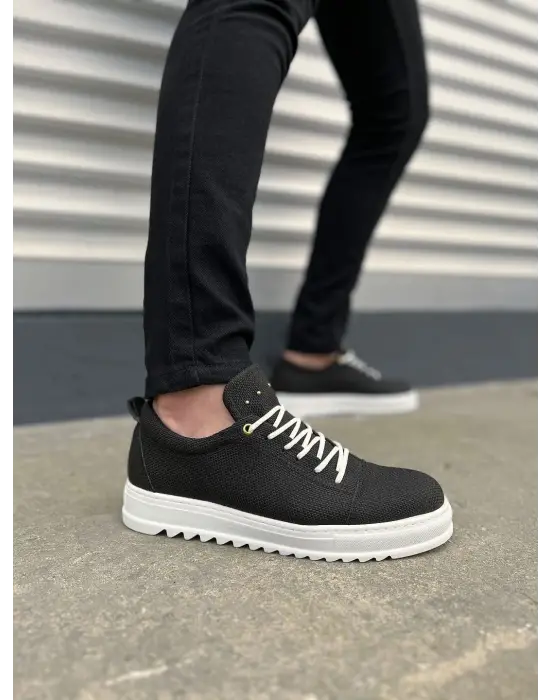 Modern Bağcıklı Keten Erkek Spor Ayakkabı