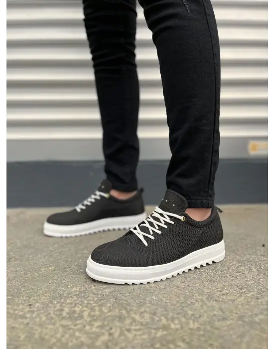 Modern Bağcıklı Keten Erkek Spor Ayakkabı