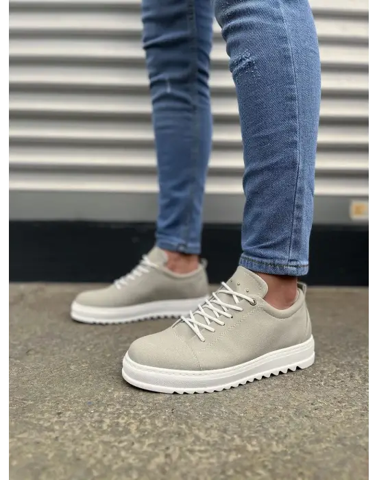 Klasik Günlük Spor Süet Erkek Ayakkabı Gri