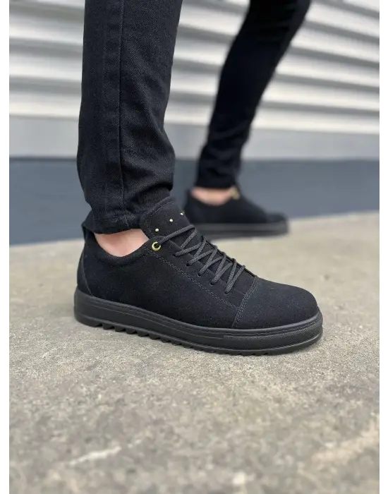 Omarı Suede Erkek Spor Ayakkabı - Siyah Trend