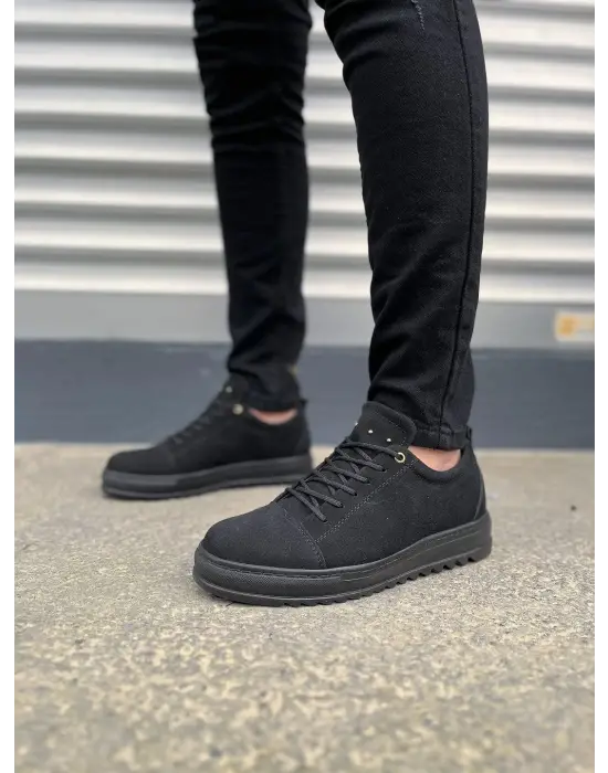 Omarı Suede Erkek Spor Ayakkabı - Siyah Trend