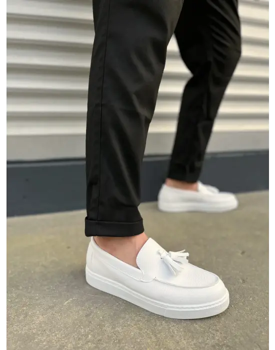 Modern Çift Renkli Püsküllü Erkek Ayakkabı