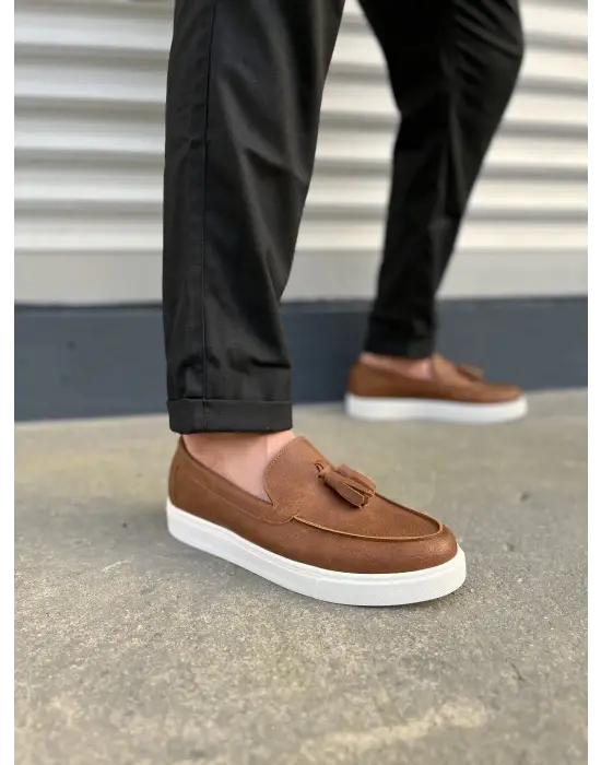 Omarı Taba Renkli Püsküllü Erkek Spor Ayakkabı