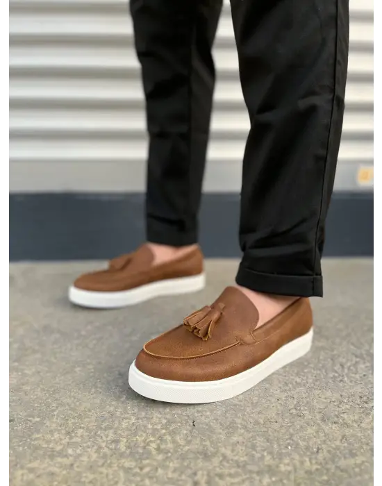 Omarı Taba Renkli Püsküllü Erkek Spor Ayakkabı