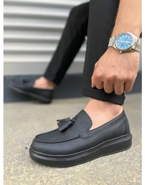 Omarı Siyah Püsküllü Erkek Günlük Spor Ayakkabı