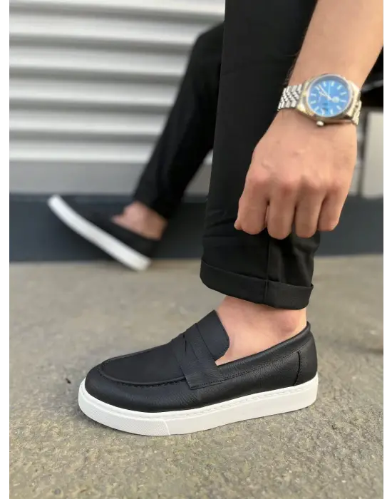 Omarı Siyah Cilt Erkek Spor Ayakkabı