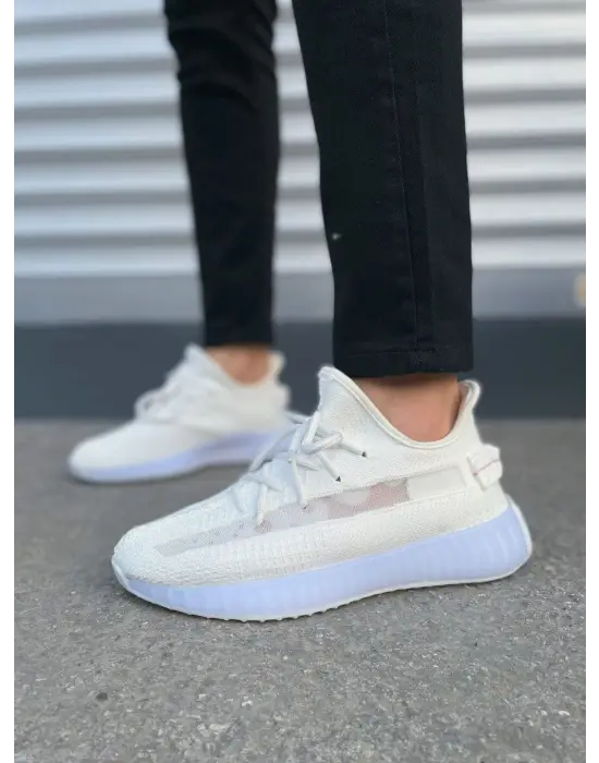 Modern Erkek Spor Ayakkabı - Beyaz