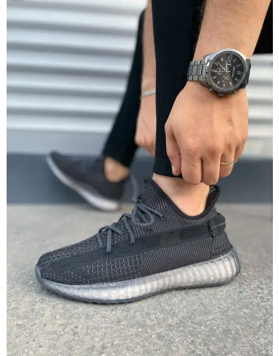Modern Pulse Bağcıklı Erkek Spor Ayakkabı - Siyah