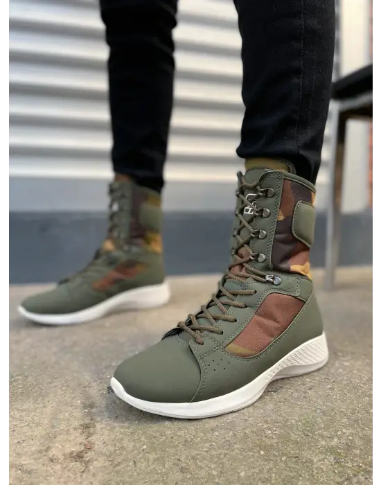 Modern Bağcıklı Erkek Askeri Bot