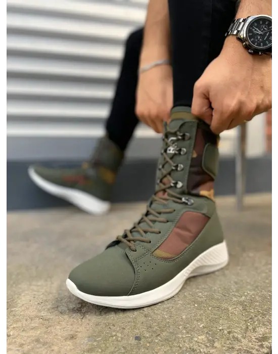 Modern Bağcıklı Erkek Askeri Bot