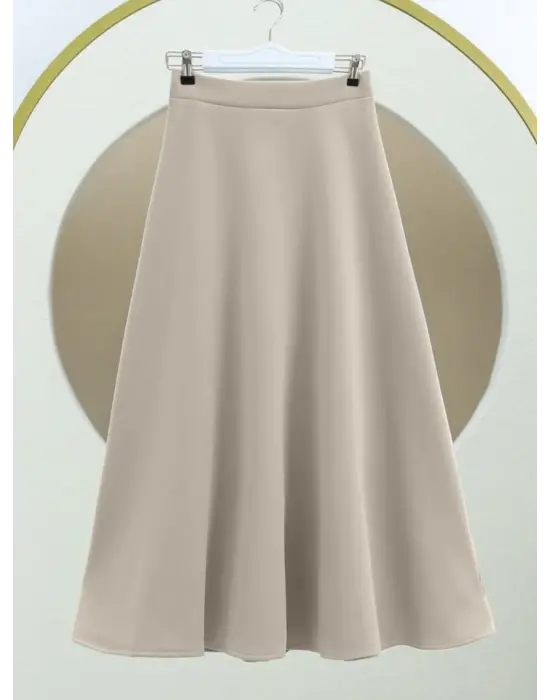 Bol Kiloş Sukuba Puf Etek     -Bej